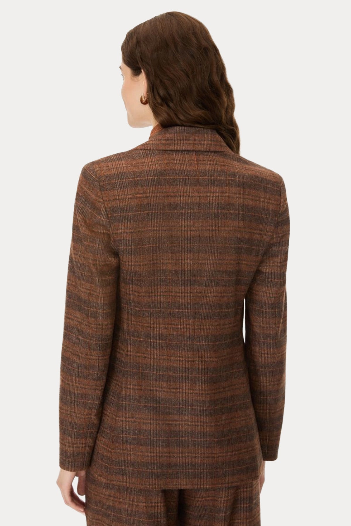 iBlues Regular Fit Ekose Desenli Yün Blazer Ceket