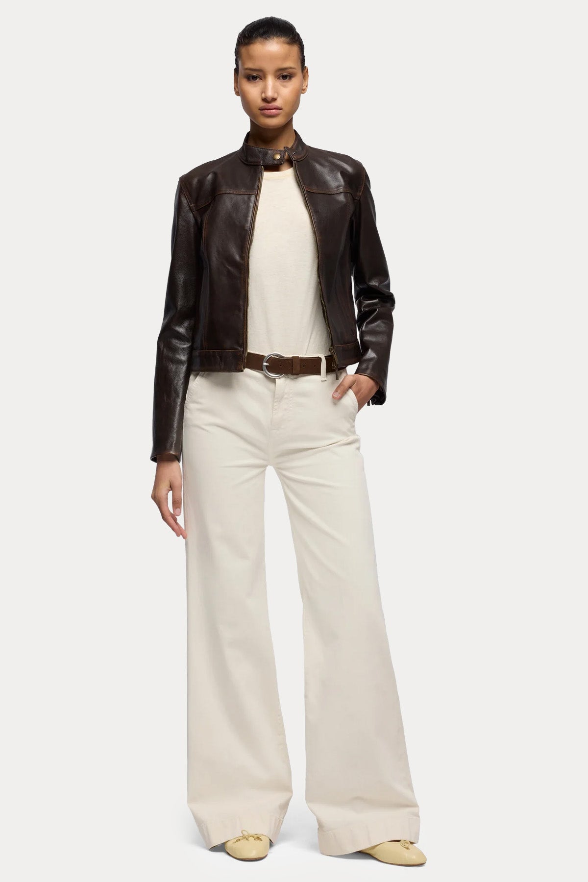 7 For All Mankind Yüksek Belli Streç Flare Pantolon