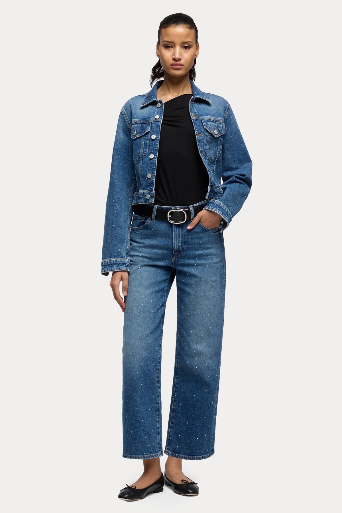 7 For All Mankind Straight Fit Yüksek Bel Yıkamalı Jeans