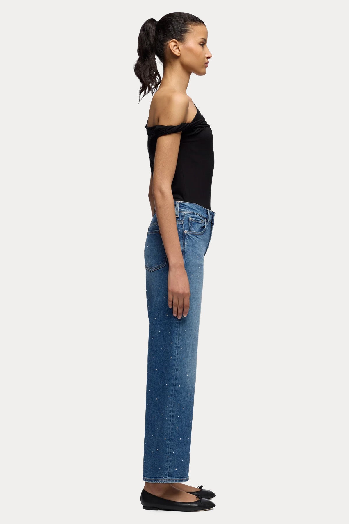 7 For All Mankind Straight Fit Yüksek Bel Yıkamalı Jeans