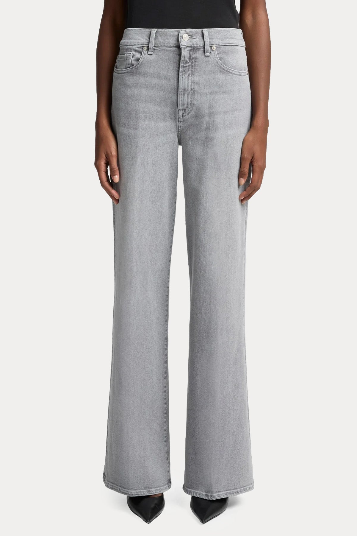 7 For All Mankind Wide Leg Yüksek Belli Streç Yıkamalı Jeans