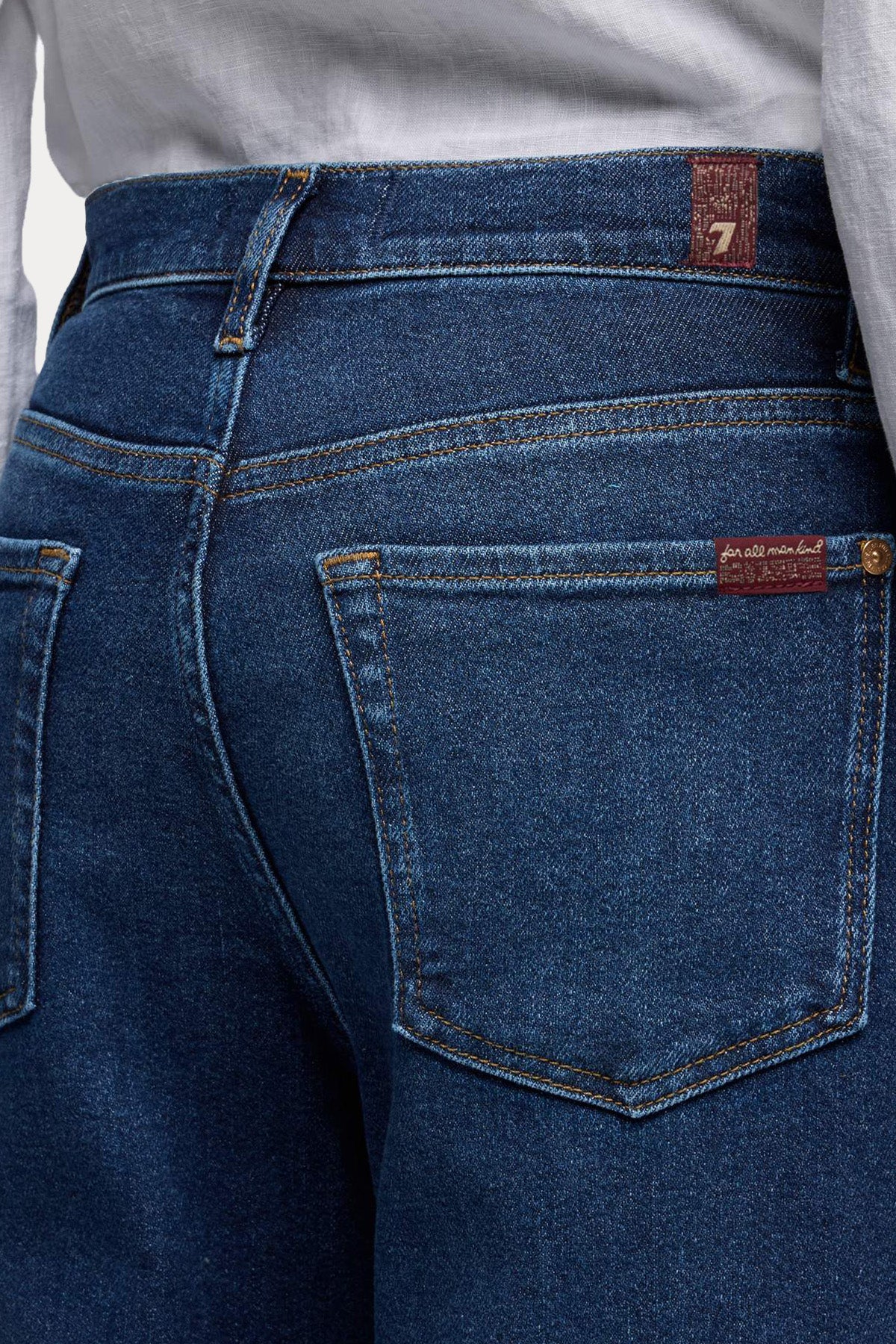 7 For All Mankind Wide Leg Yüksek Belli Yıkamalı Jeans