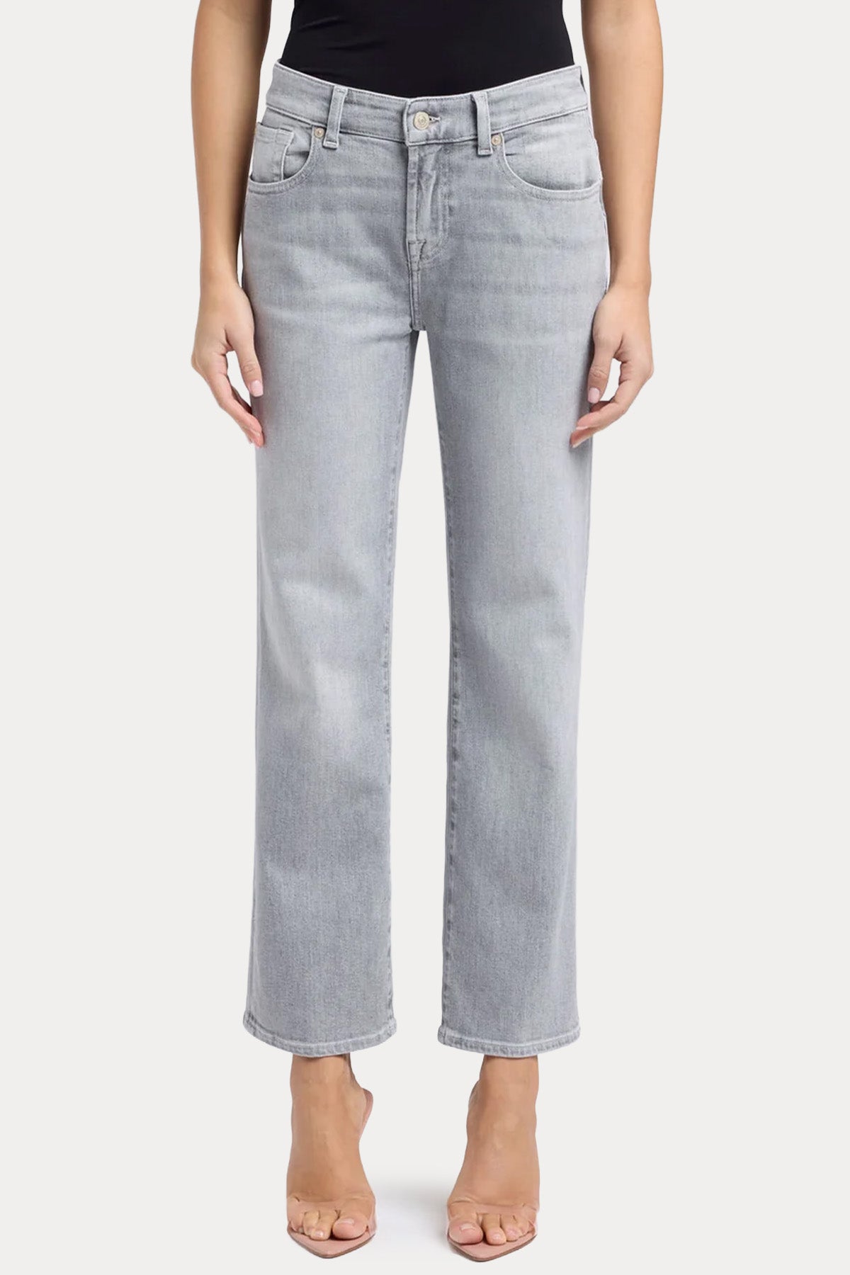 7 For All Mankind Straight Fit Yıkamalı Streç Jeans