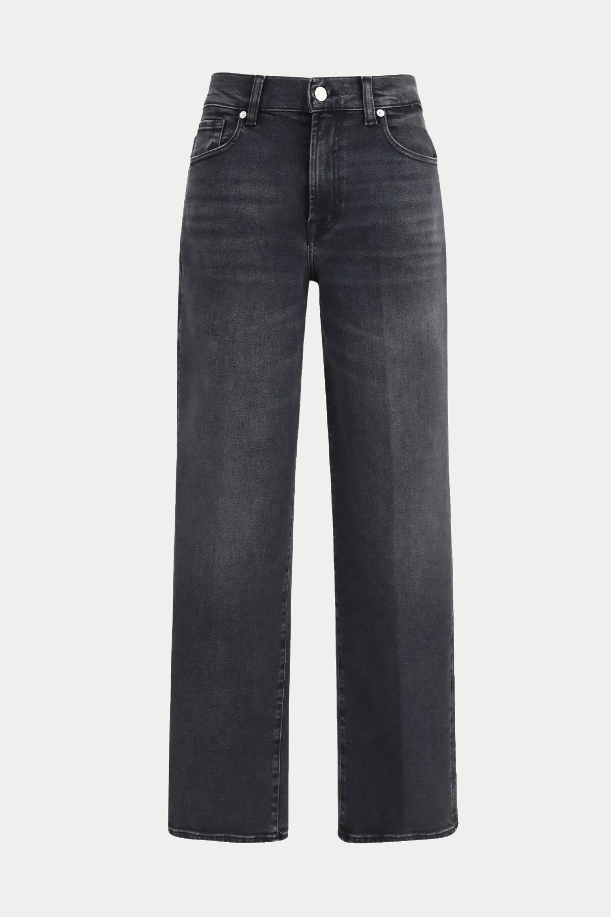 7 For All Mankind Straight Fit Yüksek Belli Streç Yıkamalı Jeans