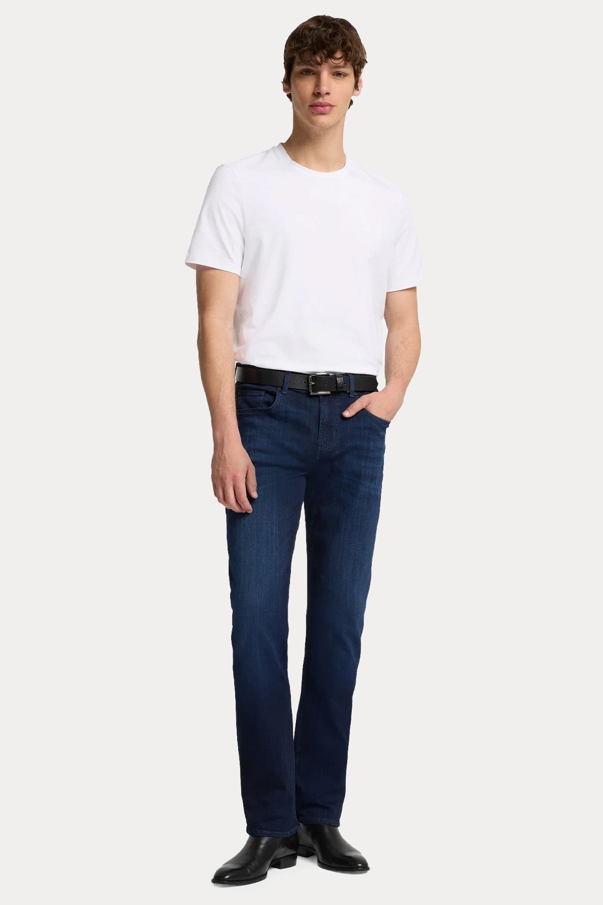7 For All Mankind Yuvarlak Yaka Luxe Performance Streç T-shirt