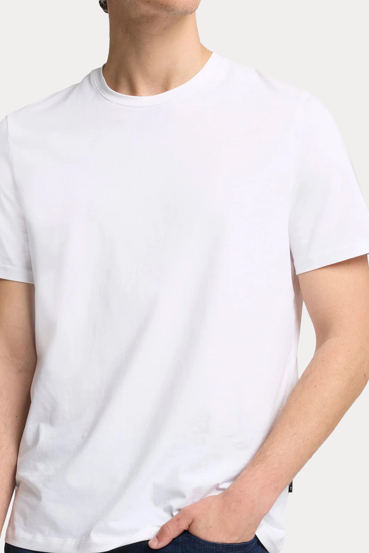 7 For All Mankind Yuvarlak Yaka Luxe Performance Streç T-shirt