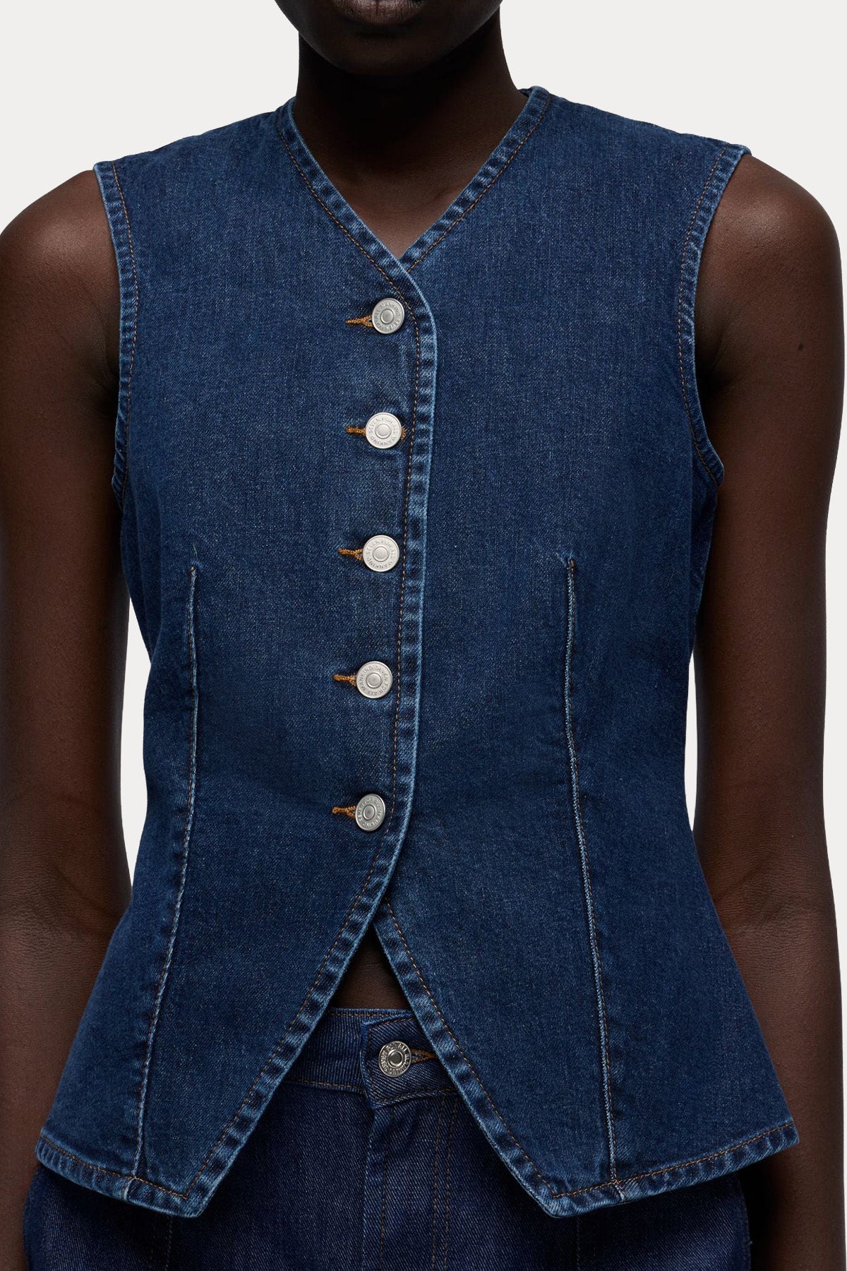 7 For All Mankind Regular Fit Denim Yelek