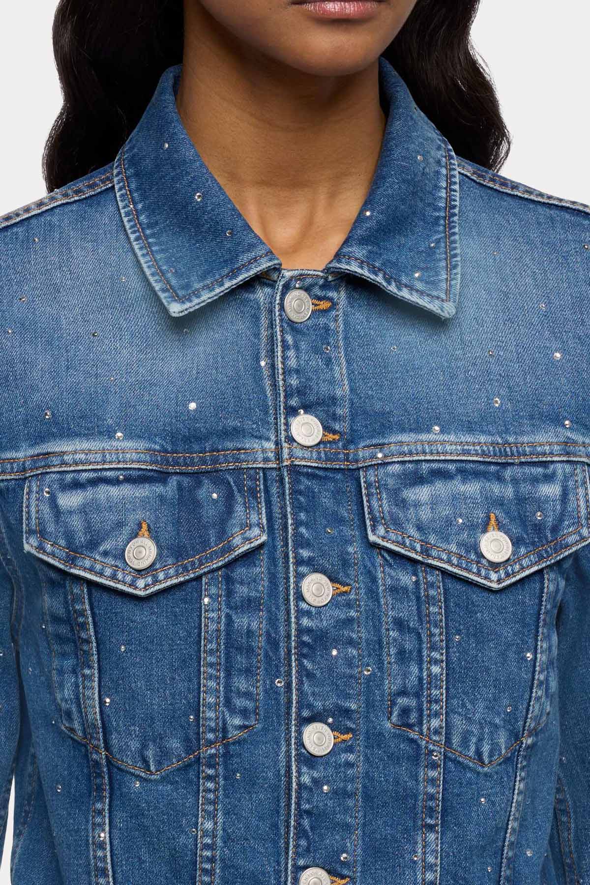 7 For All Mankind Regular Fit Yıkamalı Denim Ceket
