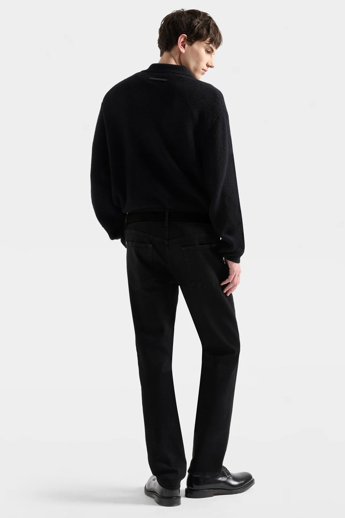 7 For All Mankind Comfort Fit Polo Yaka Yün Örgü Triko Ceket