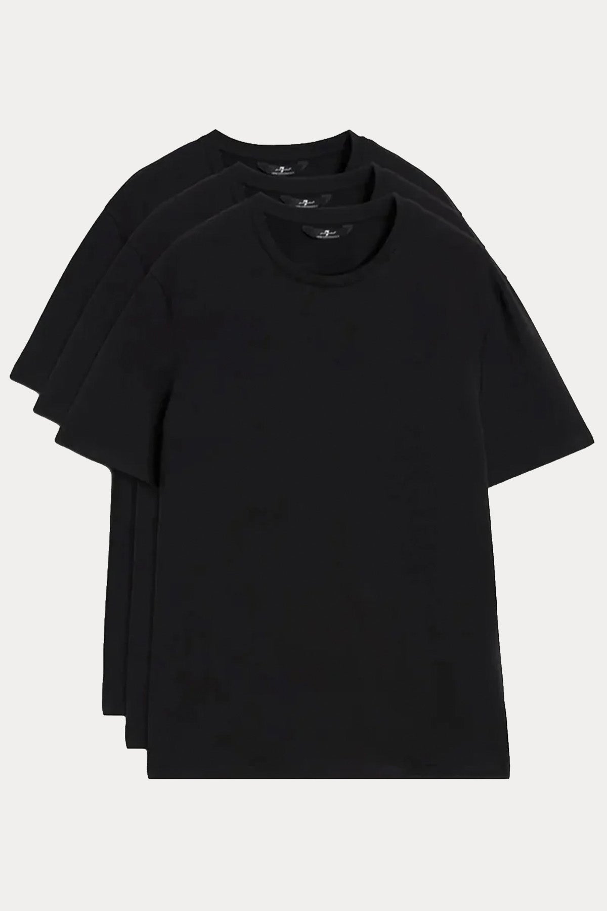 7 For All Mankind Regular Fit 3'lü Paket Streç T-shirt Set