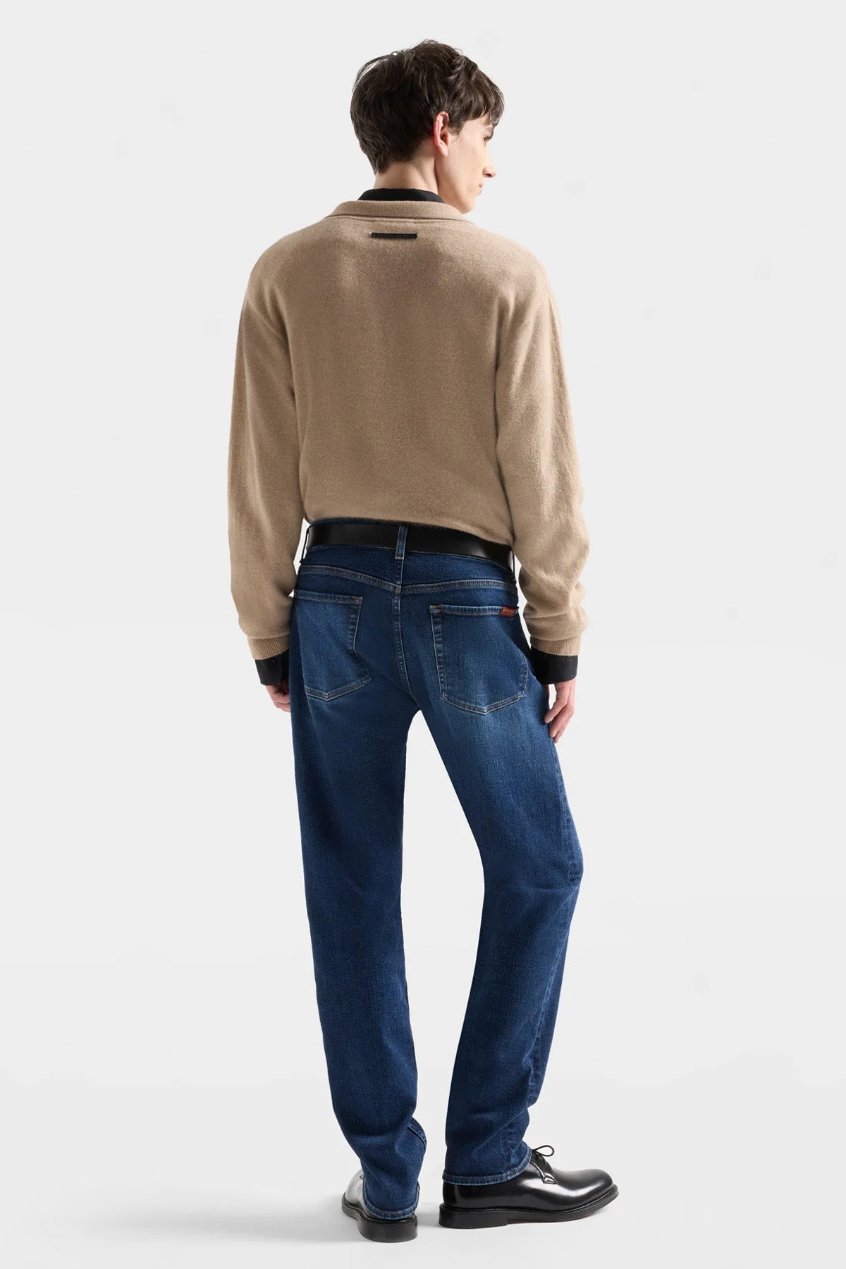 7 For All Mankind Polo Yaka İnce Örgü Kaşmir Triko Ceket