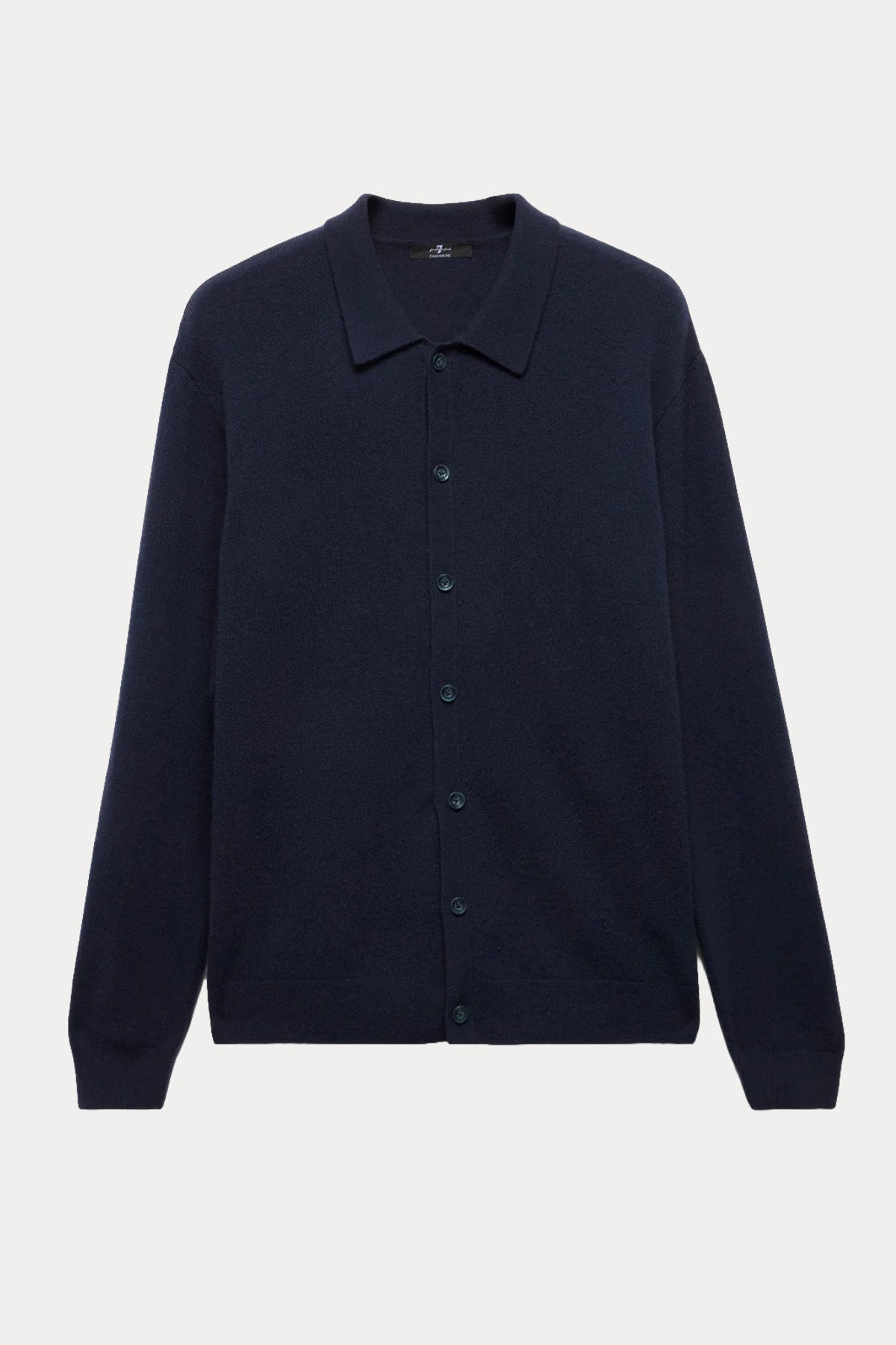 7 For All Mankind Polo Yaka İnce Örgü Kaşmir Triko Ceket