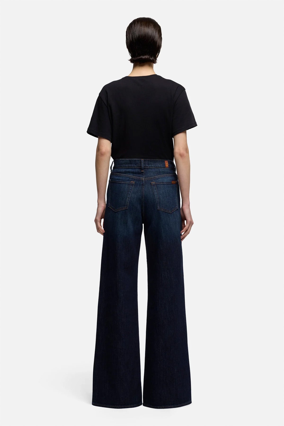 7 For All Mankind Tailorless Wide Leg Yüksek Bel Yıkamalı Jeans
