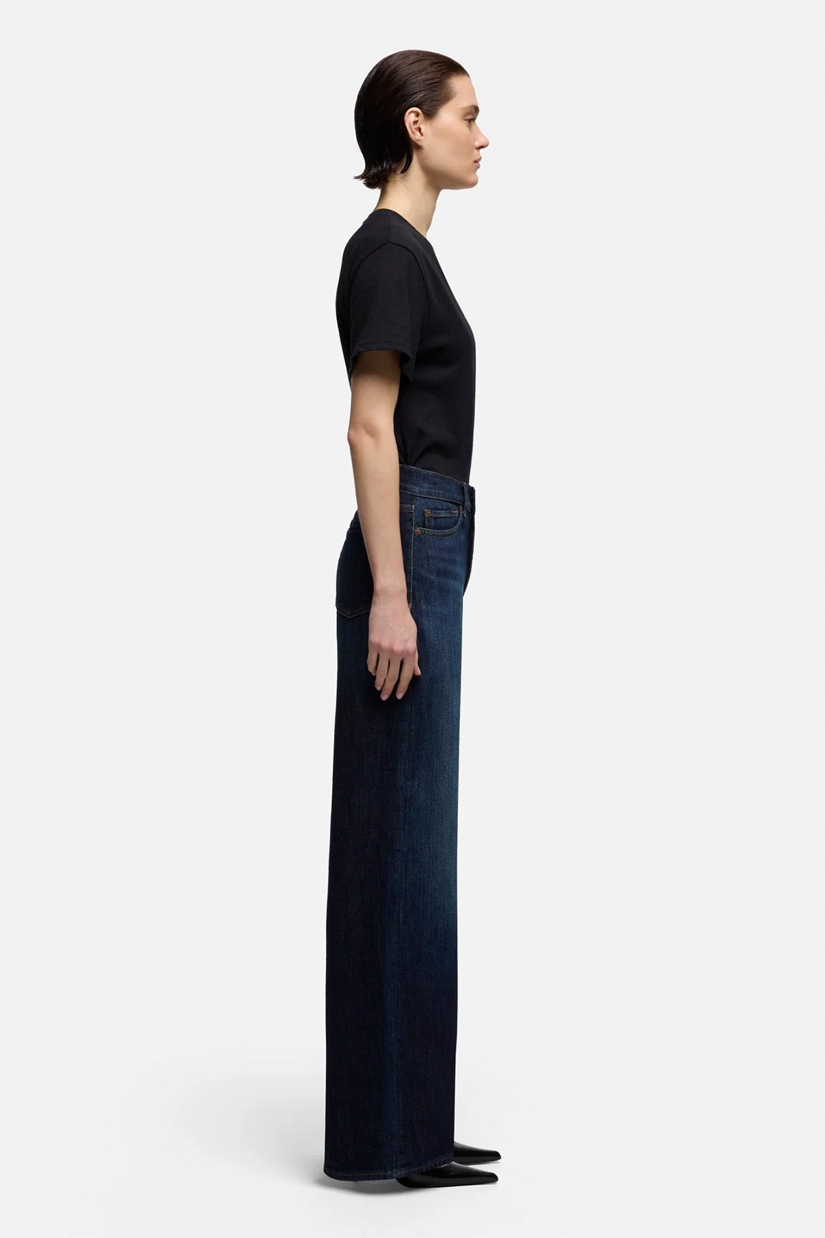 7 For All Mankind Tailorless Wide Leg Yüksek Bel Yıkamalı Jeans