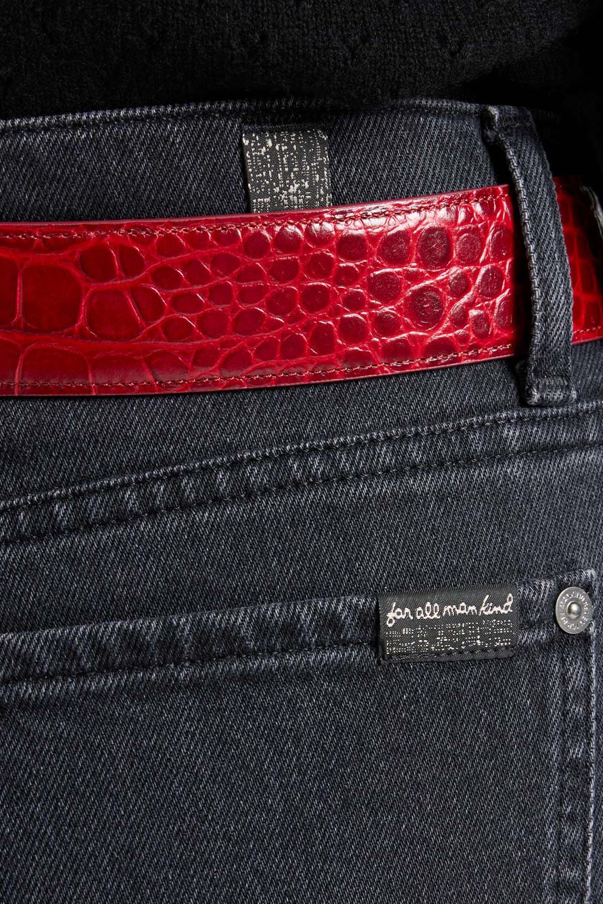 7 For All Mankind Lotta Wide Leg Troklu Yıkamalı Jeans
