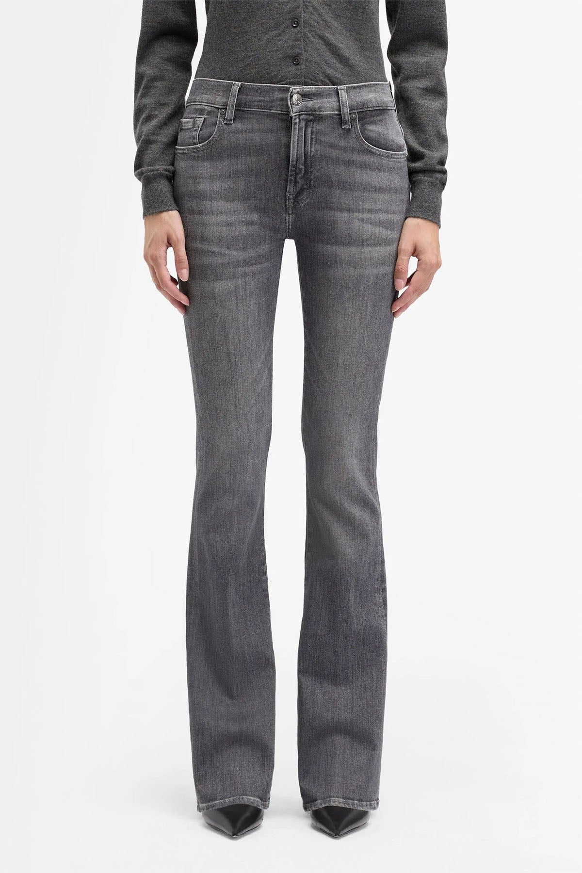 7 For All Mankind Slim Illusion Bootcut Yıkamalı Streç Jeans