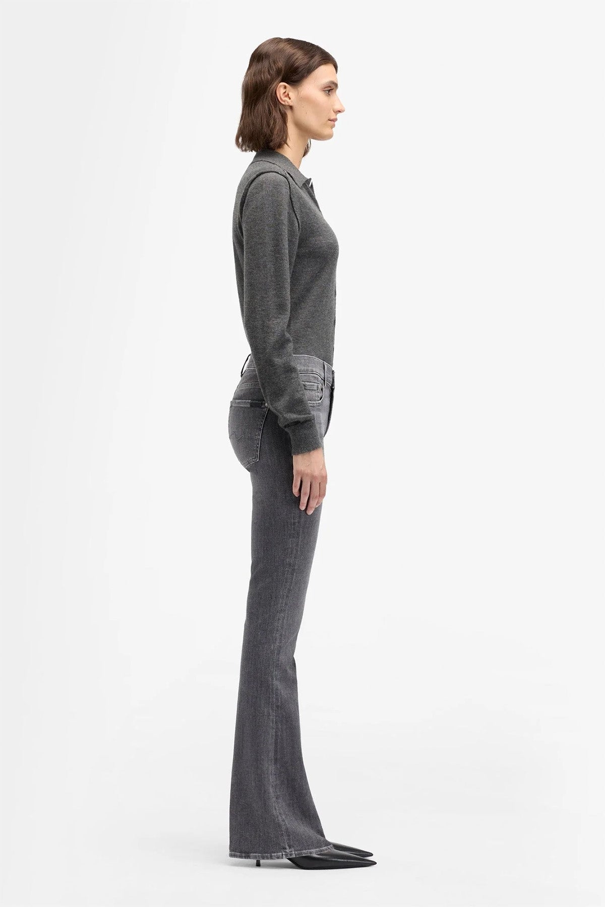 7 For All Mankind Slim Illusion Bootcut Yıkamalı Streç Jeans