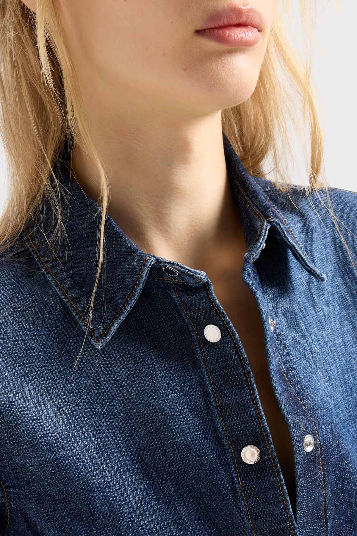 7 For All Mankind Regular Fit Yıkamalı Denim Gömlek