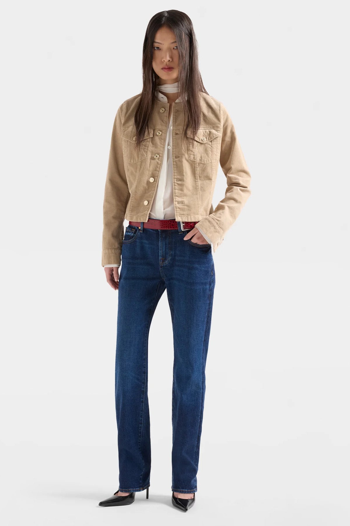 7 For All Mankind Regular Fit Fitilli Kadife Ceket