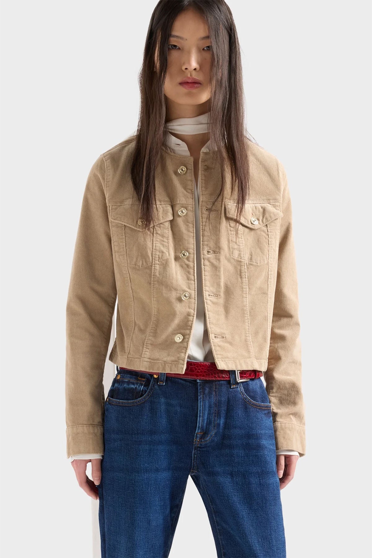7 For All Mankind Regular Fit Fitilli Kadife Ceket