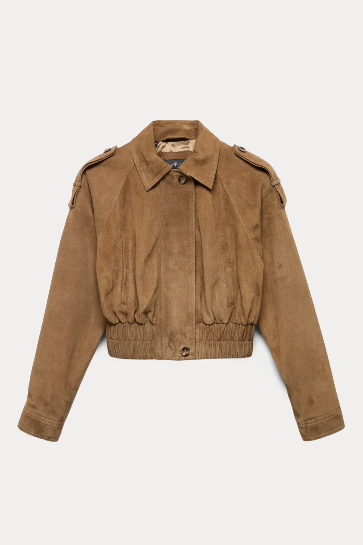 7 For All Mankind Regular Fit Süer Deri Bomber Ceket
