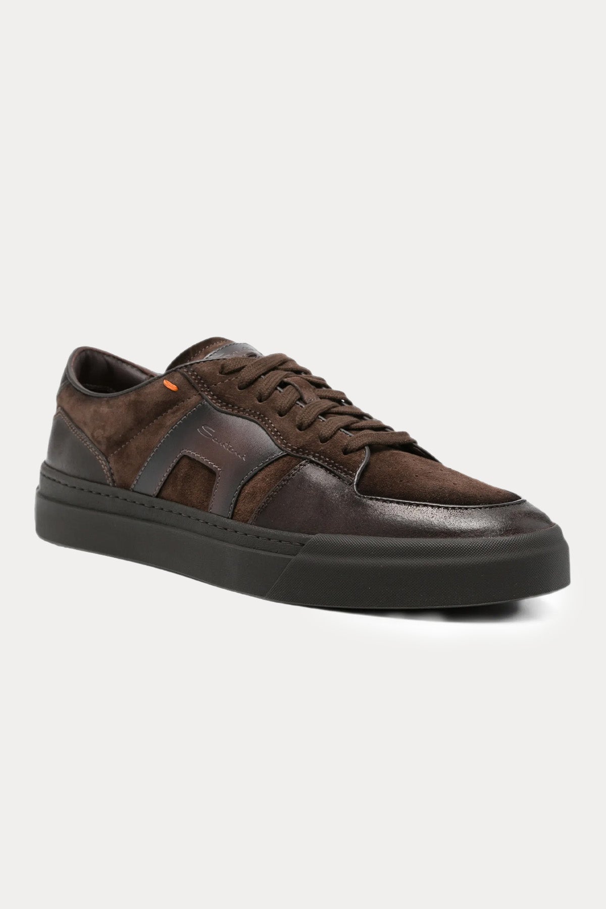 Santoni Double Buckle Süet Deri Sneaker Ayakkabı
