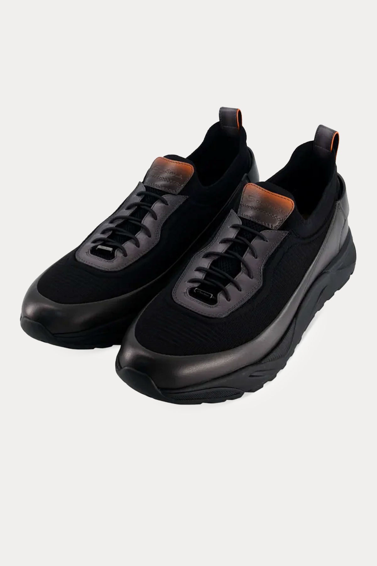 Santoni Teknik Fileli Deri Sneaker Ayakkabı