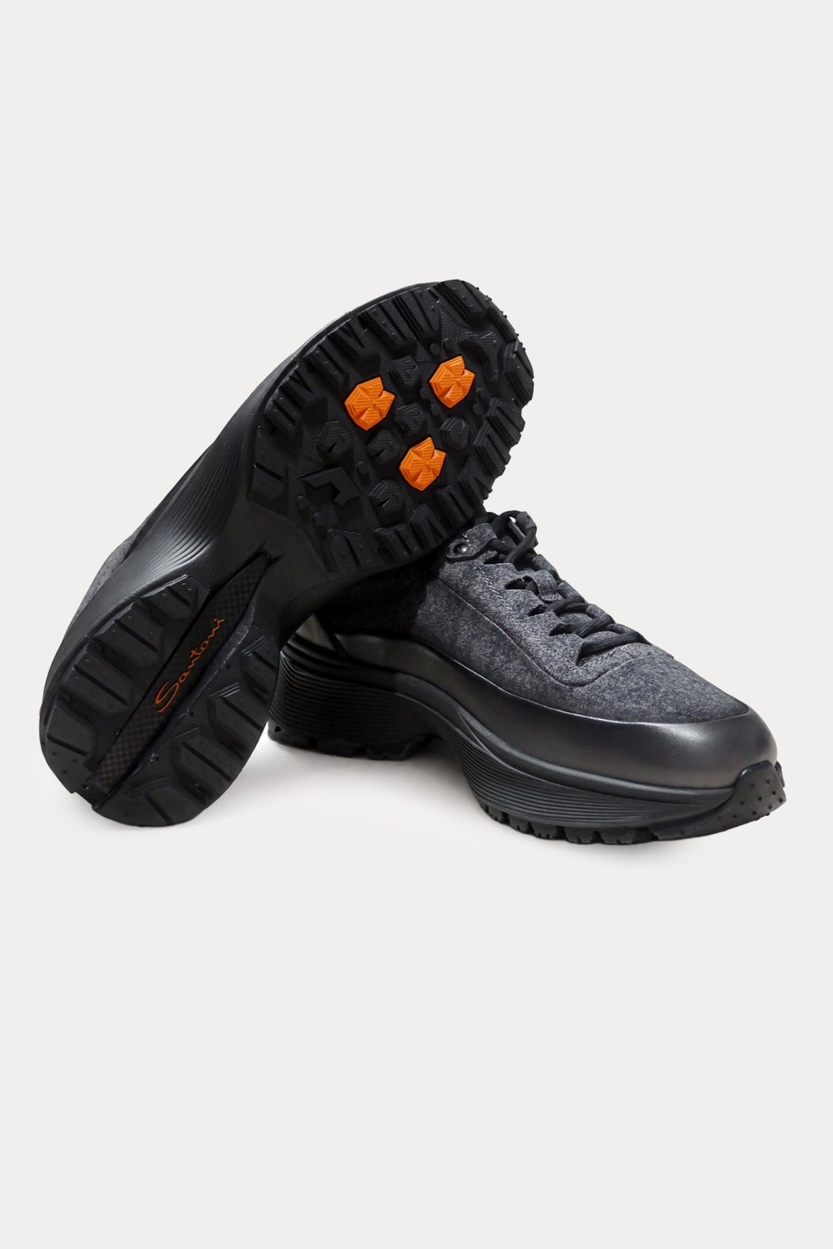 Santoni Süet Deri Sneaker Ayakkabı