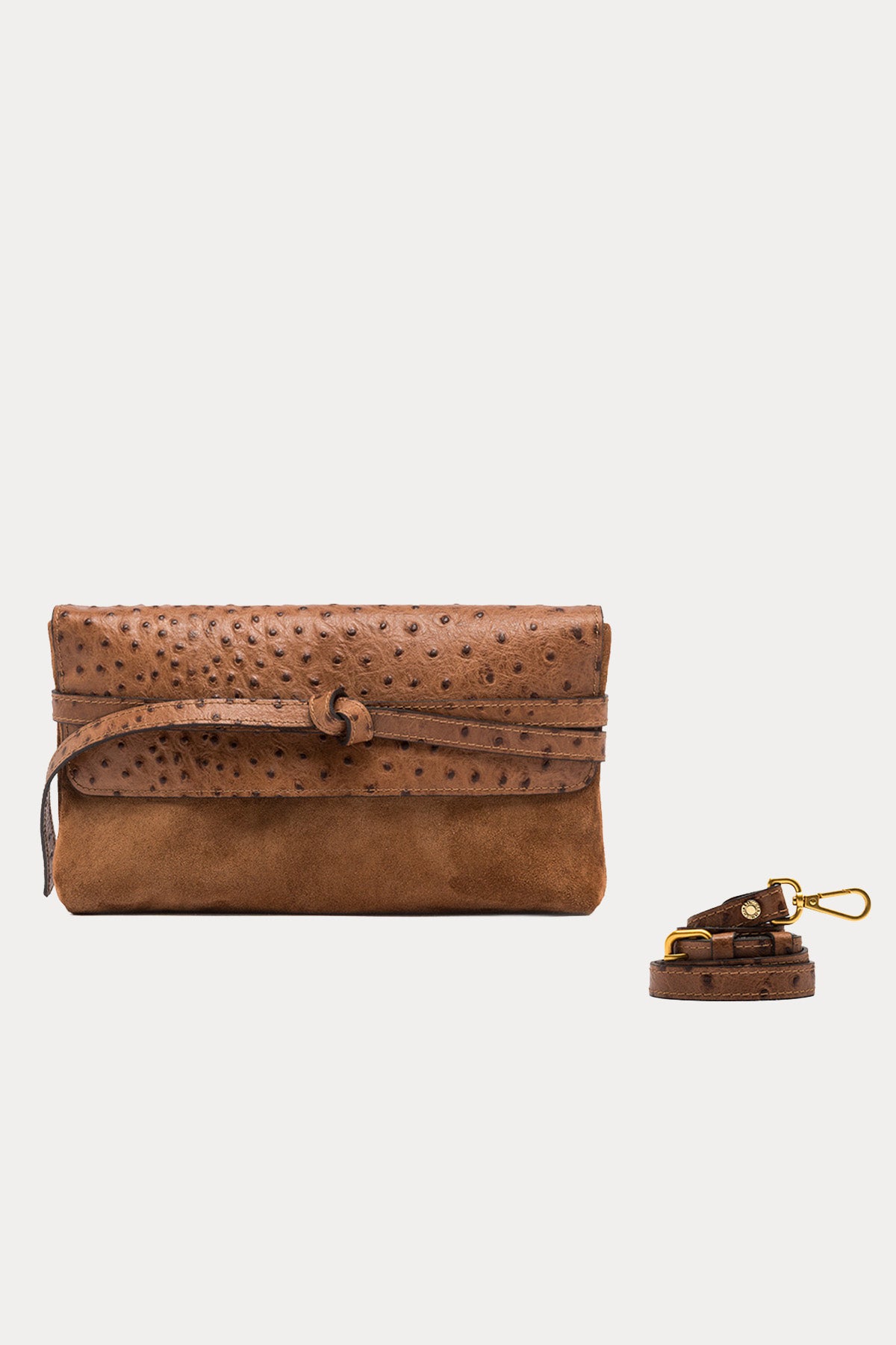 Gianni Chiarini Belty Süet Deri Clutch Çanta