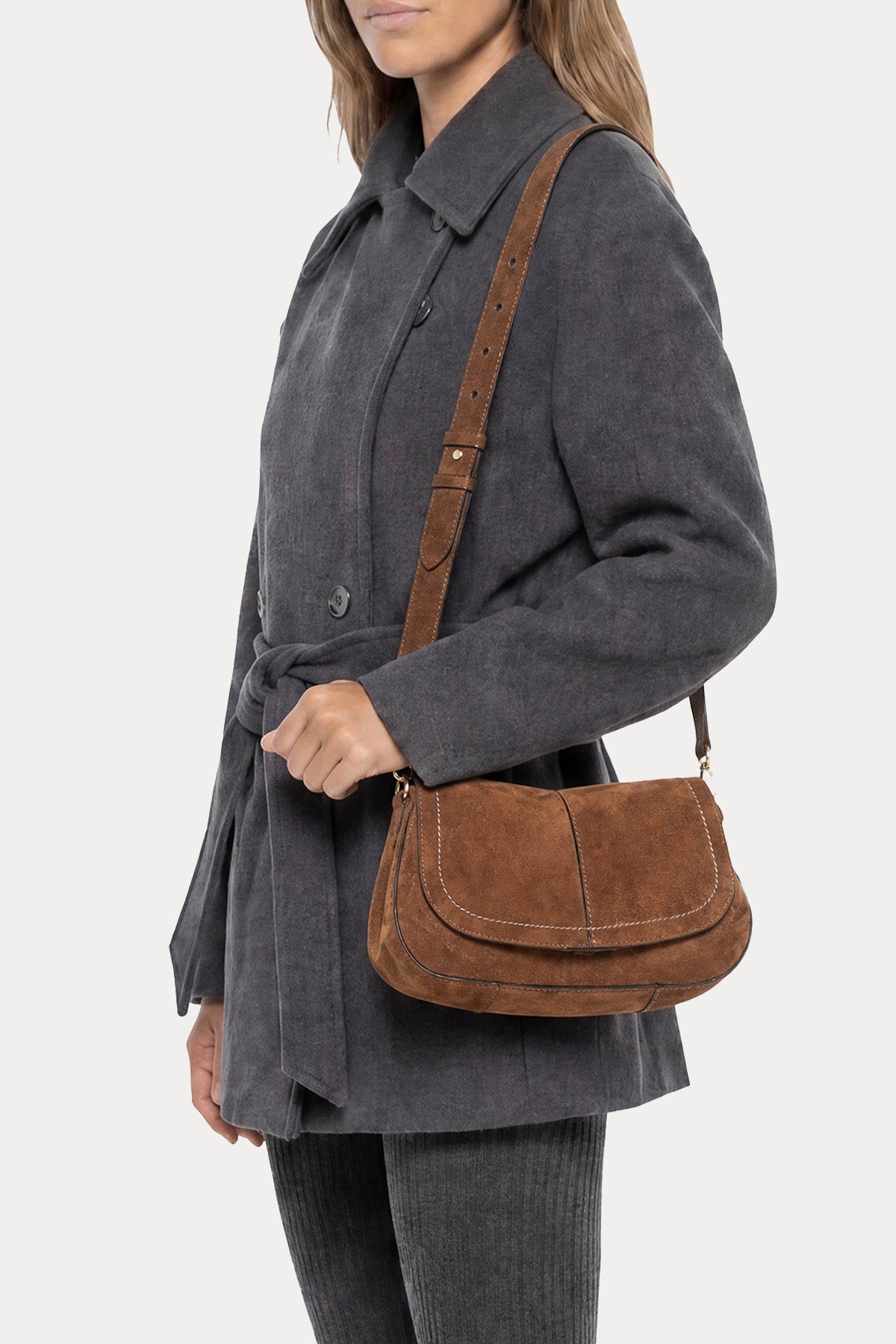 Gianni Chiarini Fanny Süet Omuz Çantası