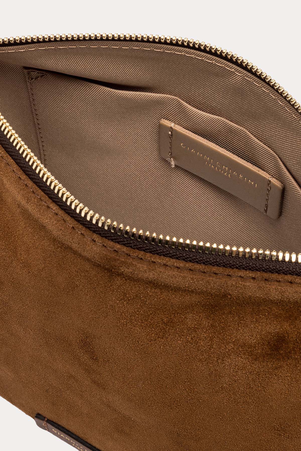 Gianni Chiarini Nora Pouch Süet Clutch Çanta