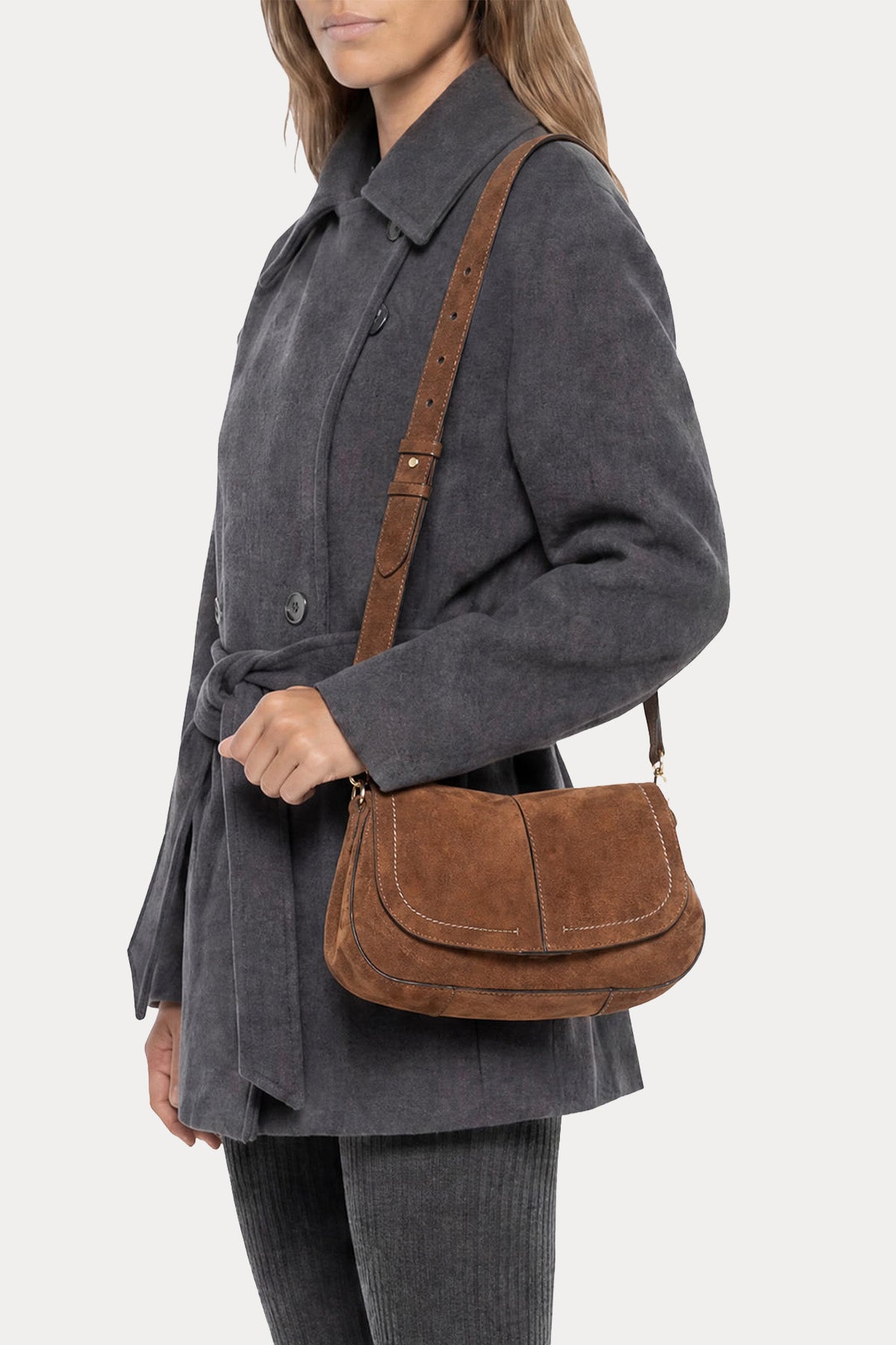 Gianni Chiarini Fanny Süet Omuz Çantası