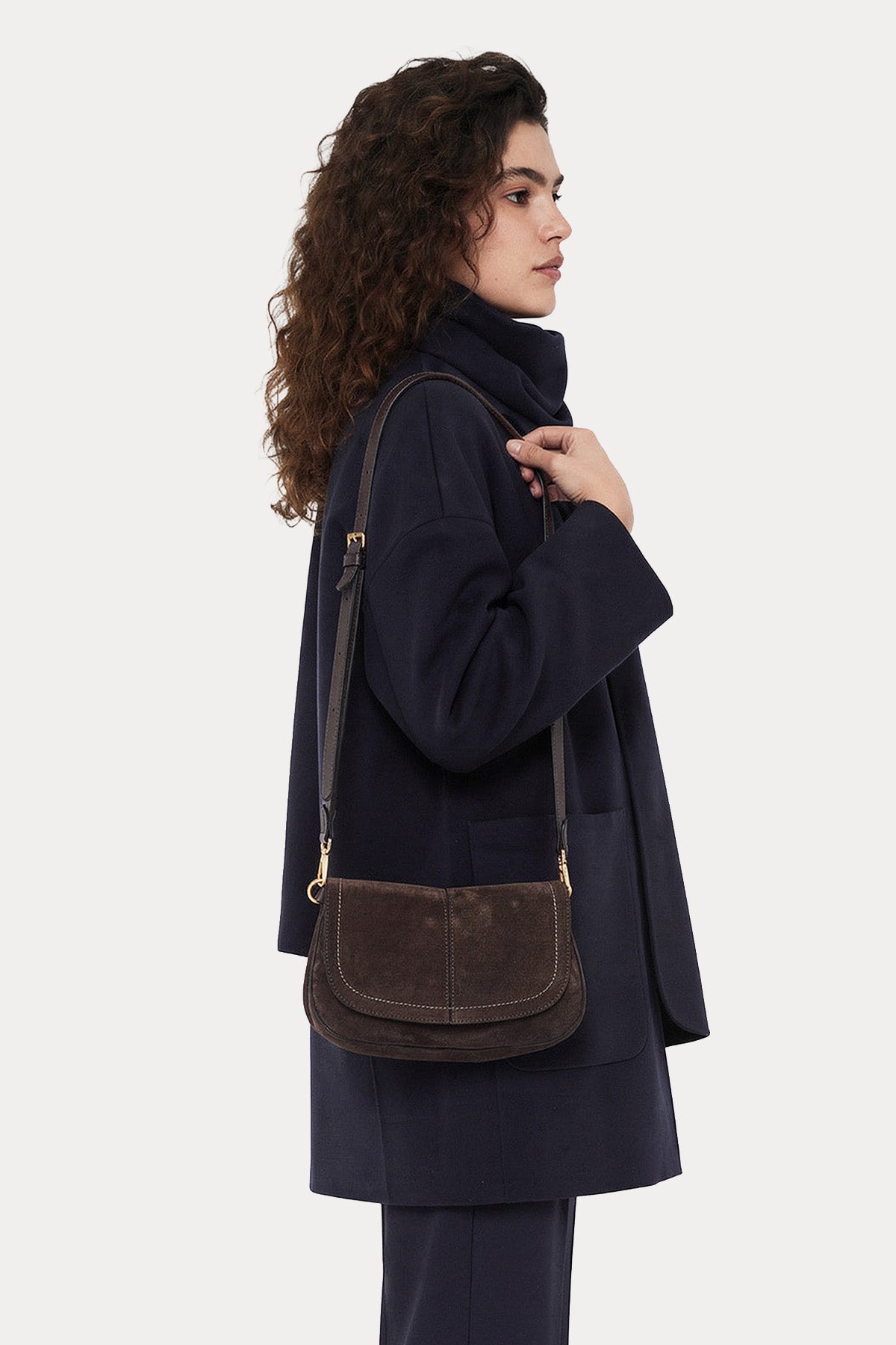 Gianni Chiarini Fanny Süet Omuz Çantası