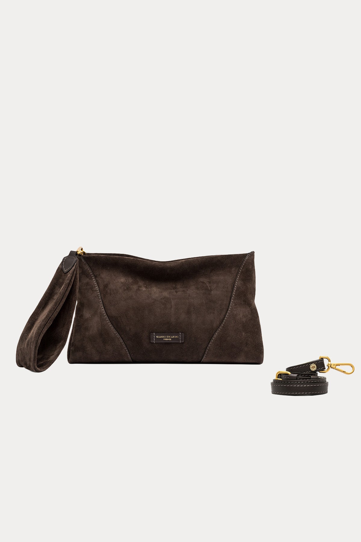 Gianni Chiarini Suria Süet Maxi Clutch Çanta