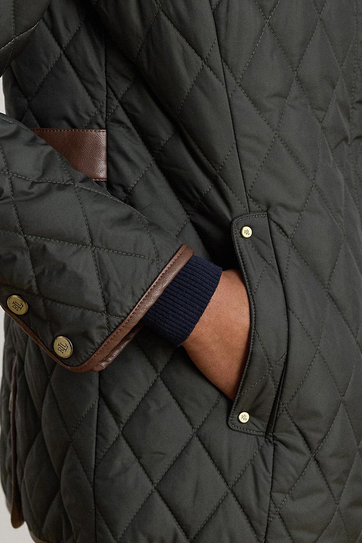 Polo Ralph Lauren Dik Yaka Kapitone Desenli Mont Ceket