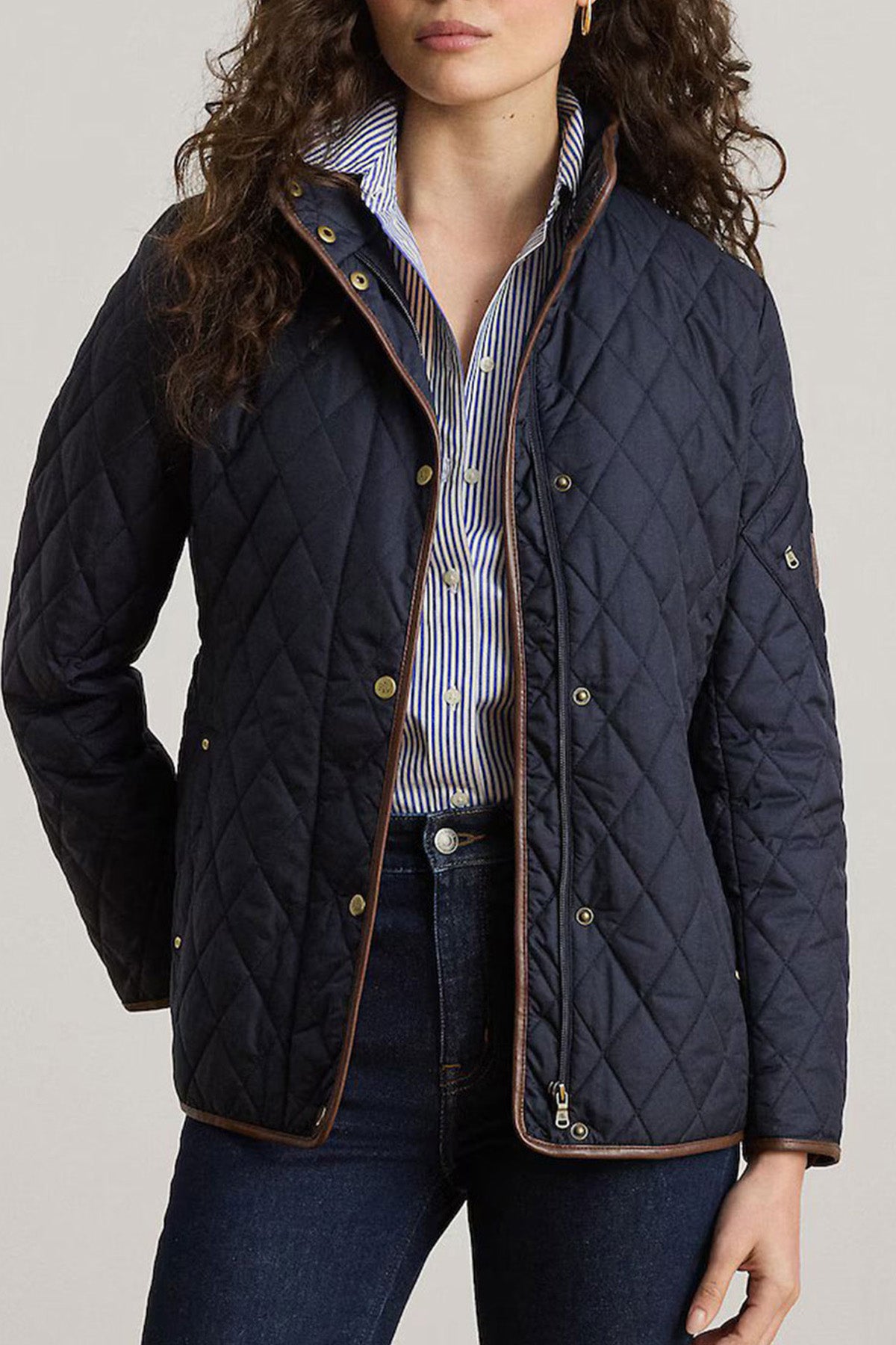 Polo Ralph Lauren Dik Yaka Kapitone Desenli Mont Ceket