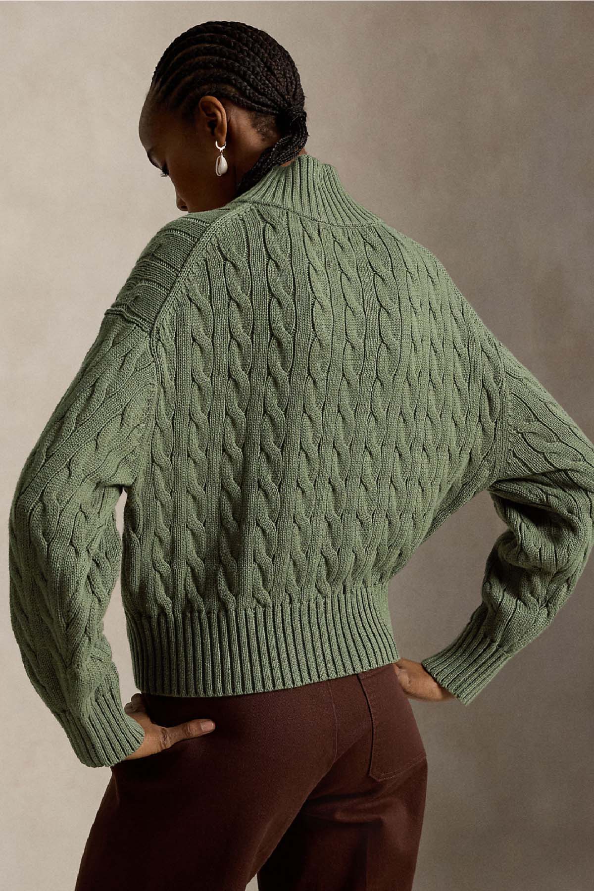 Polo Ralph Lauren Relaxed Fit Perkins Yaka Saç Örgü Triko