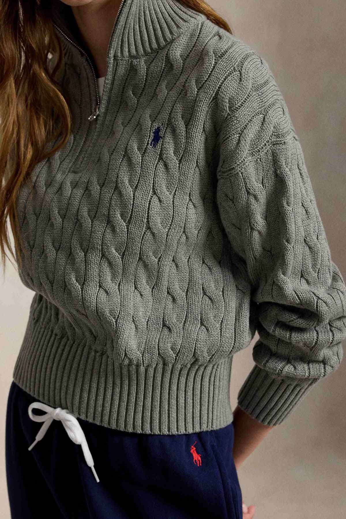 Polo Ralph Lauren Relaxed Fit Perkins Yaka Saç Örgü Triko