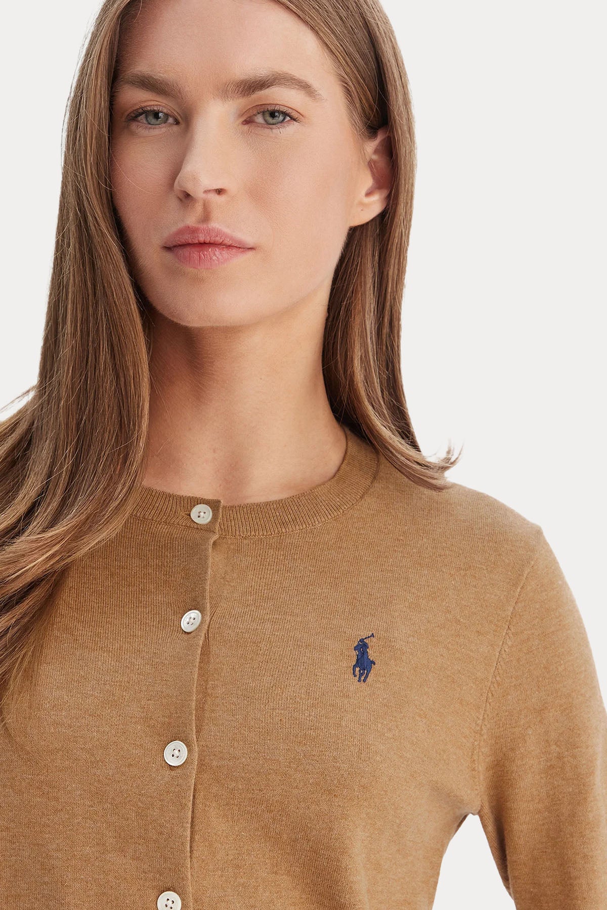 Polo Ralph Lauren Slim Fit Yuvarlak Yaka İnce Örgü Triko Ceket