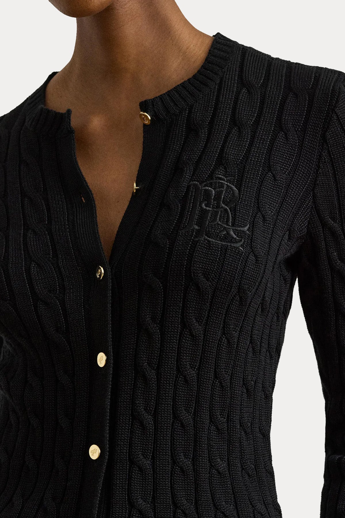 Polo Ralph Lauren Slim Fit Logolu Saç Örgü Triko Ceket