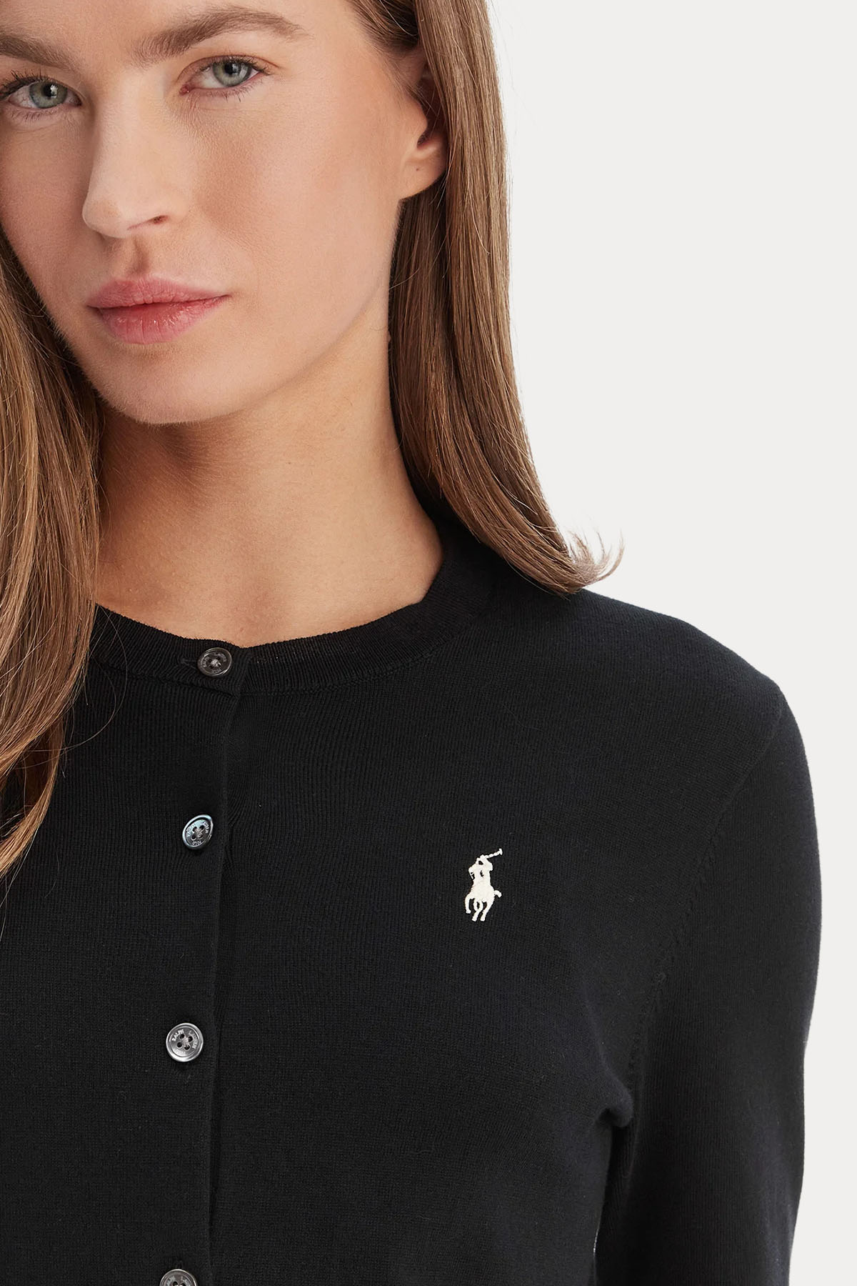 Polo Ralph Lauren Slim Fit Yuvarlak Yaka İnce Örgü Triko Ceket