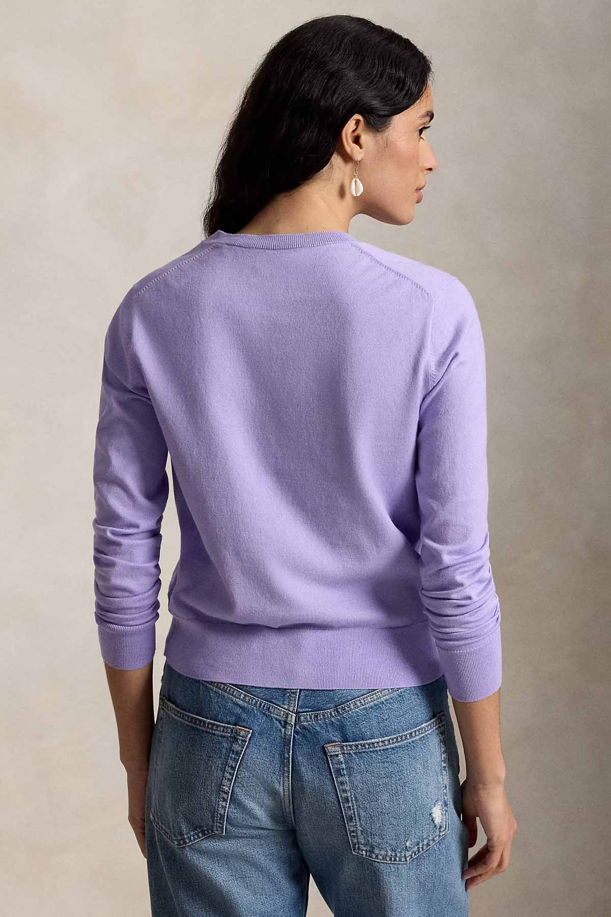 Polo Ralph Lauren Slim Fit Yuvarlak Yaka İnce Örgü Triko Ceket