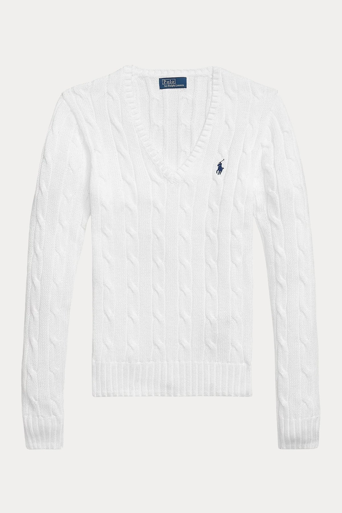 Polo Ralph Lauren Pima Cotton Slim Fit V Yaka Saç Örgü Triko