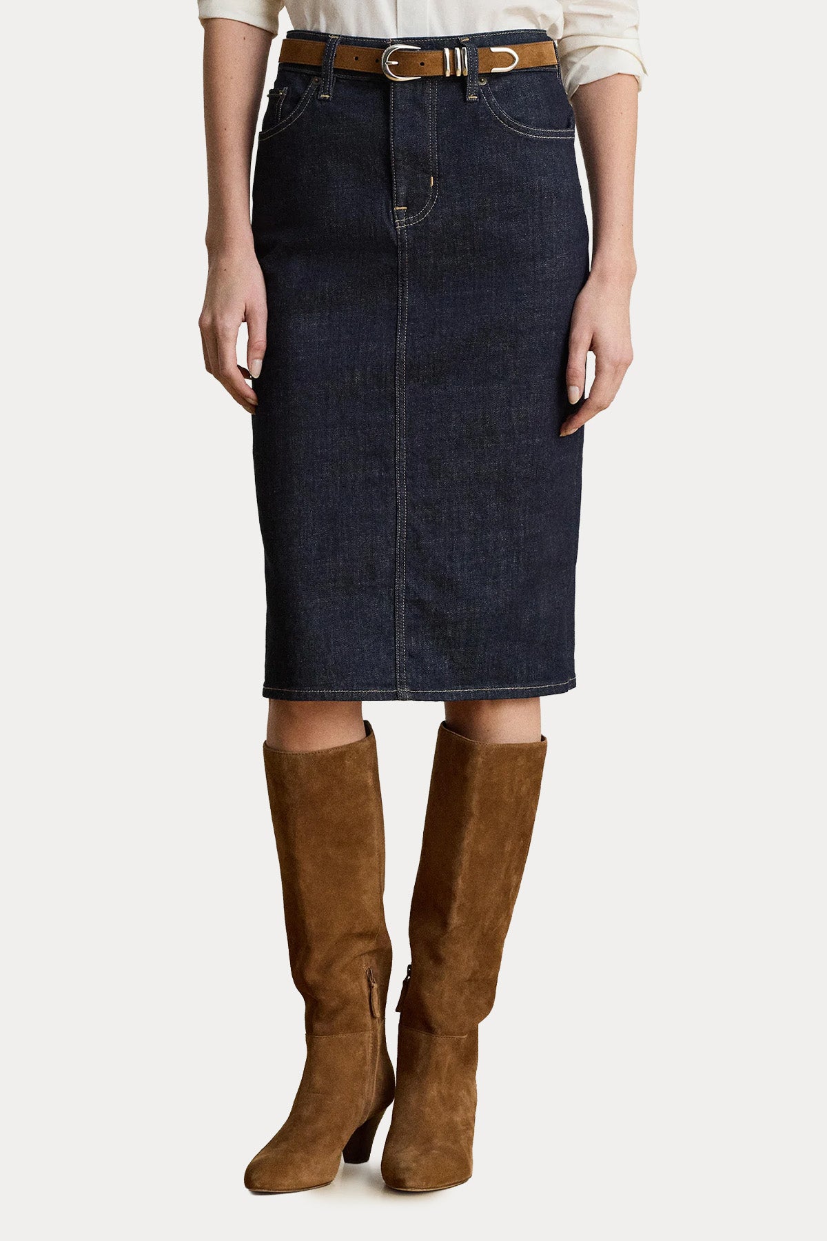 Polo Ralph Lauren Midi Denim Etek