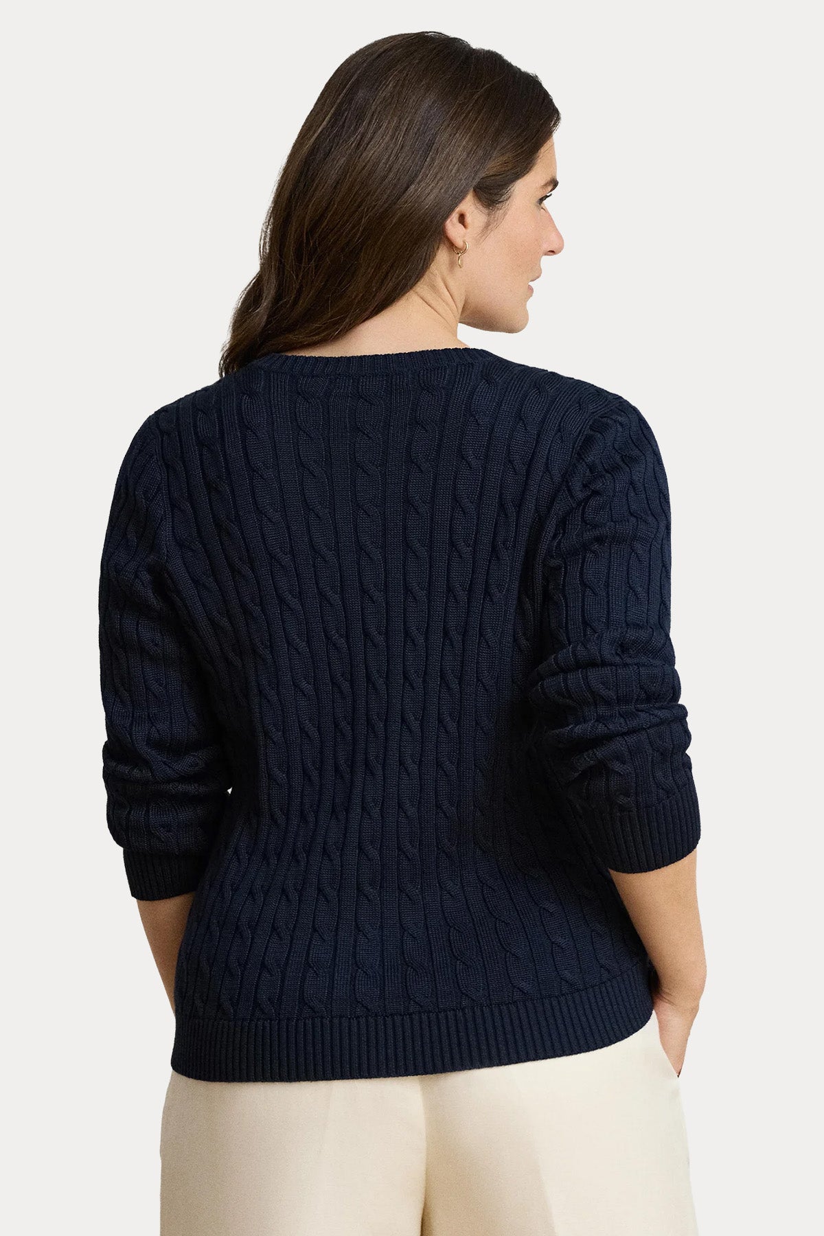 Polo Ralph Lauren Slim Fit Logolu Saç Örgü Triko Ceket