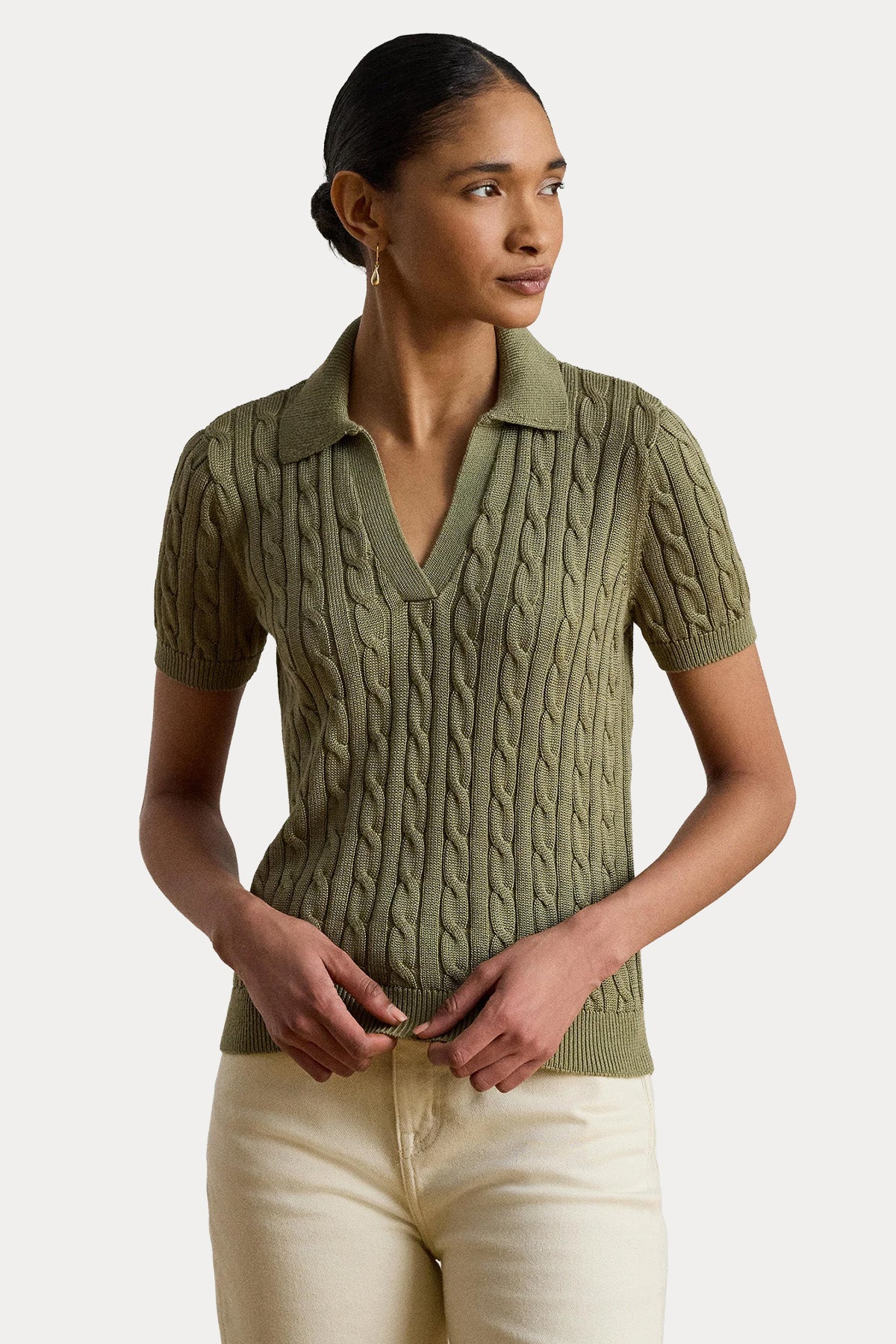 Polo Ralph Lauren Polo Yaka Saç Örgü Triko