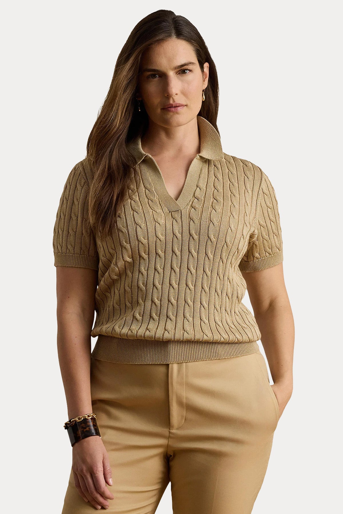 Polo Ralph Lauren Polo Yaka Saç Örgü Triko