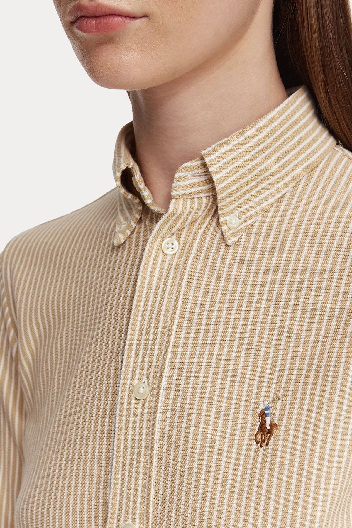 Polo Ralph Lauren Çizgili Knit Oxford Gömlek