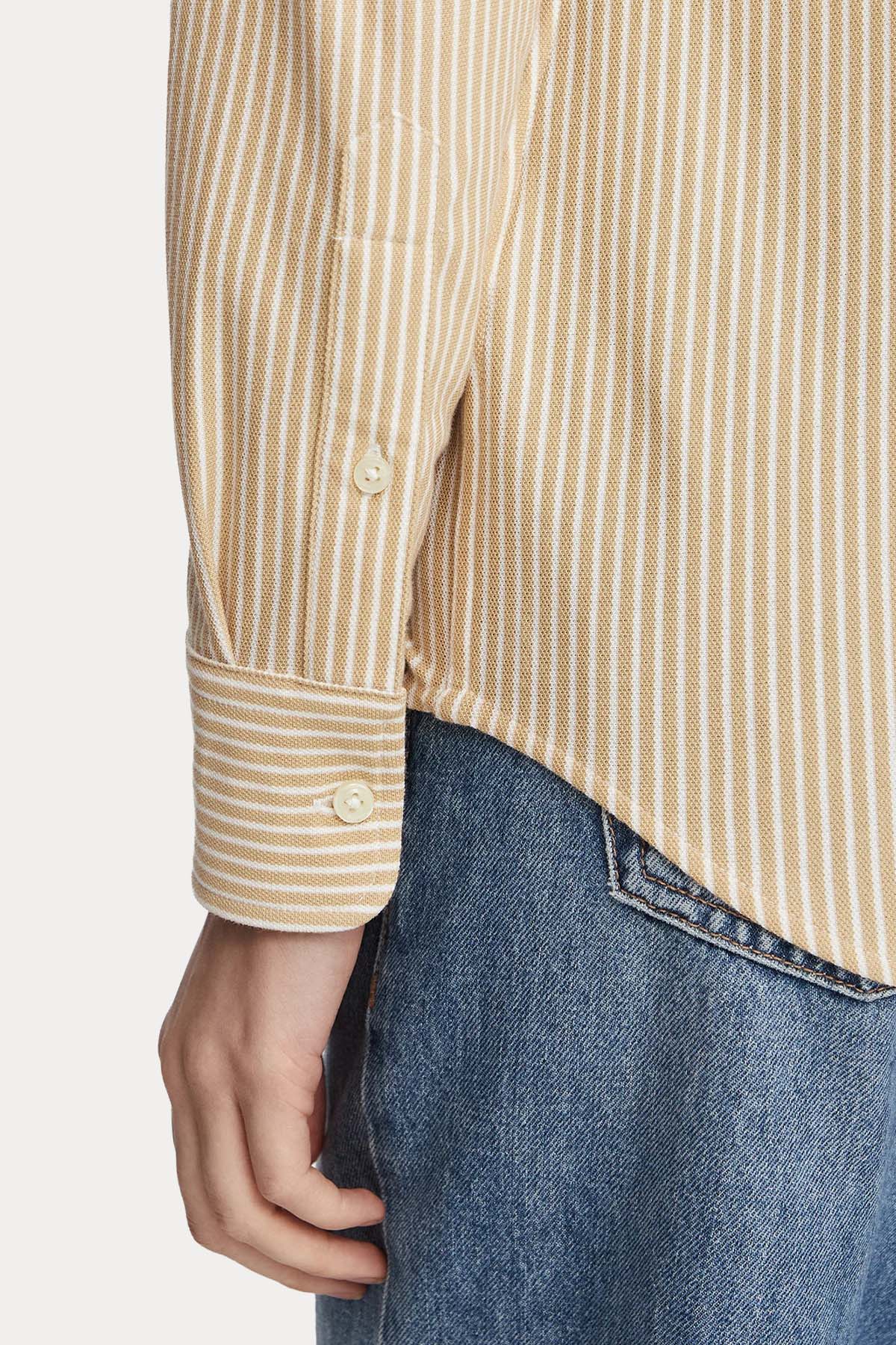 Polo Ralph Lauren Çizgili Knit Oxford Gömlek