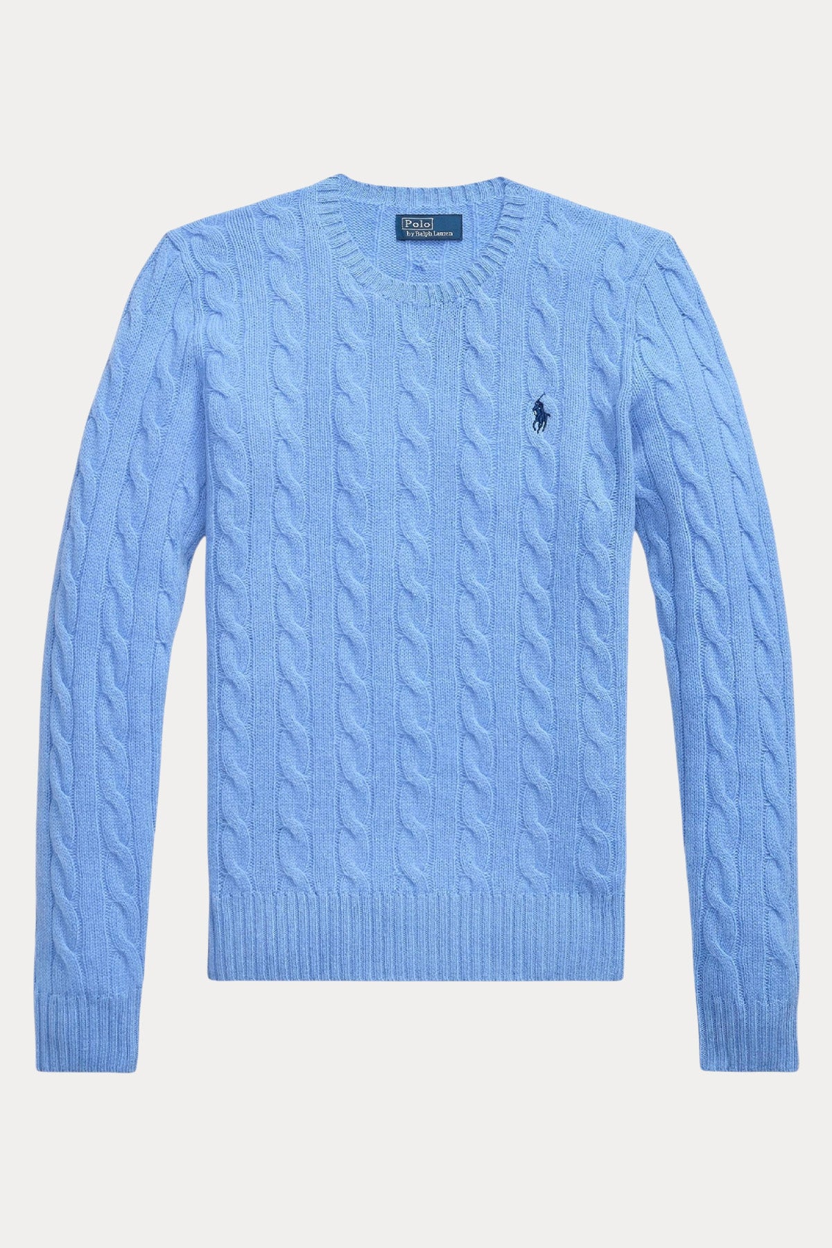 Polo Ralph Lauren Kaşmir Slim Fit Yuvarlak Yaka Saç Örgü Yün Triko